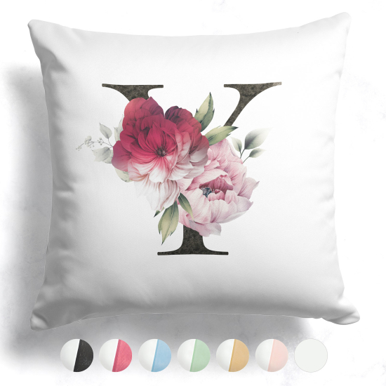 Cuscino monogram bicolore - Y