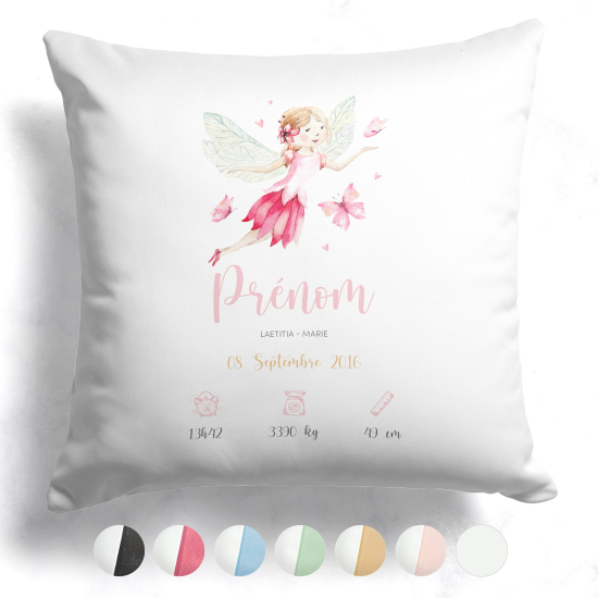 Cuscino nascita personalizzato - Fata