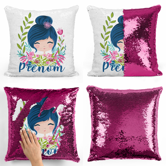 Cuscino Paillettes Personalizzato - Bambina