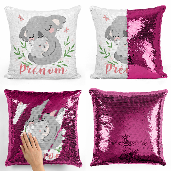Cuscino Paillettes Personalizzato - Koala