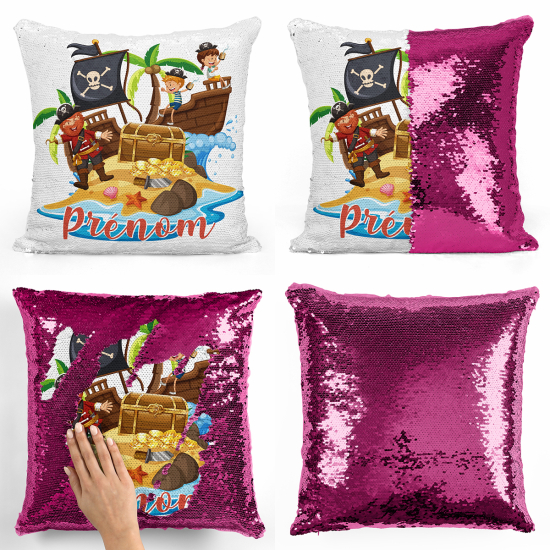 Cuscino Paillettes Personalizzato - Pirati