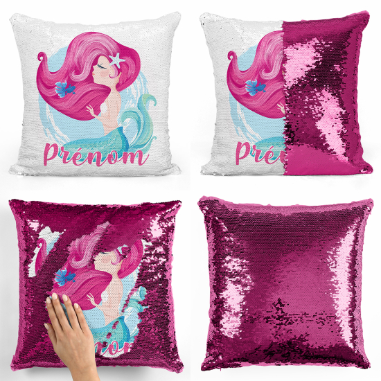 Cuscino Paillettes Personalizzato - Sirena