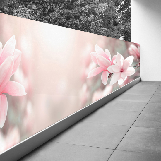 Frangivista per balcone - 100x375 cm - Fiori