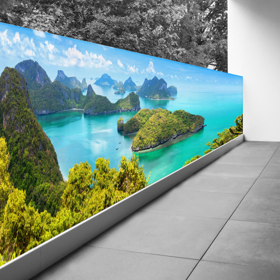 Frangivista per balcone - 100x400 cm - Isole paradisiache