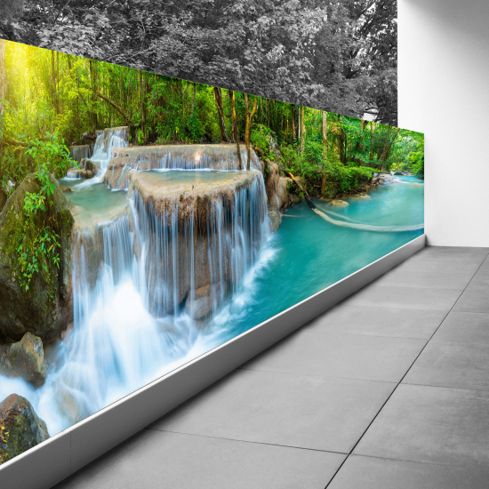 Frangivista per balcone - 110x412 cm - Cascate