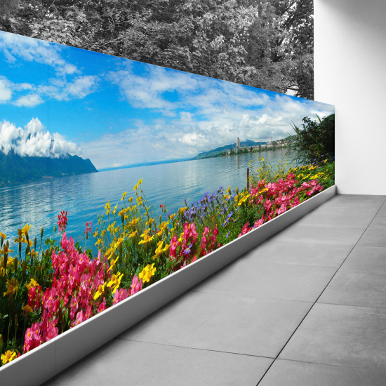 Frangivista per balcone - 80x260 cm - Vista sul lago