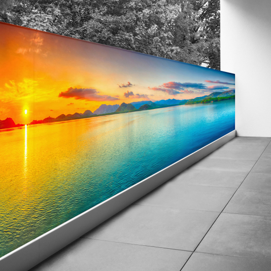 Frangivista per balcone - 80x320 cm - Tramonto