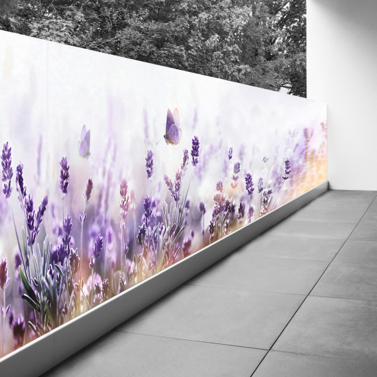 Frangivista per balcone - 80x340 cm - Lavande