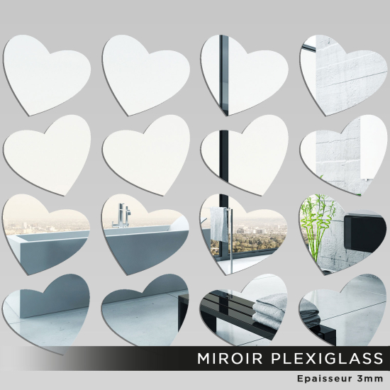 Kit Specchio in plexiglass - Cuori