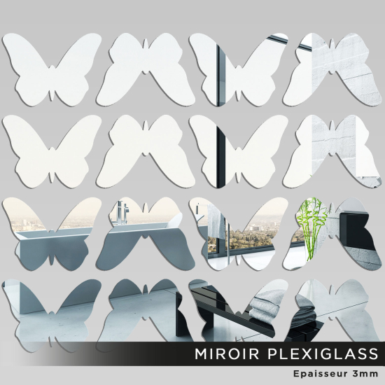 Kit Specchio in plexiglass - Farfalle