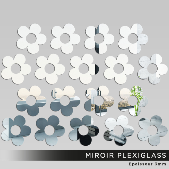 Kit Specchio in plexiglass - Fiori