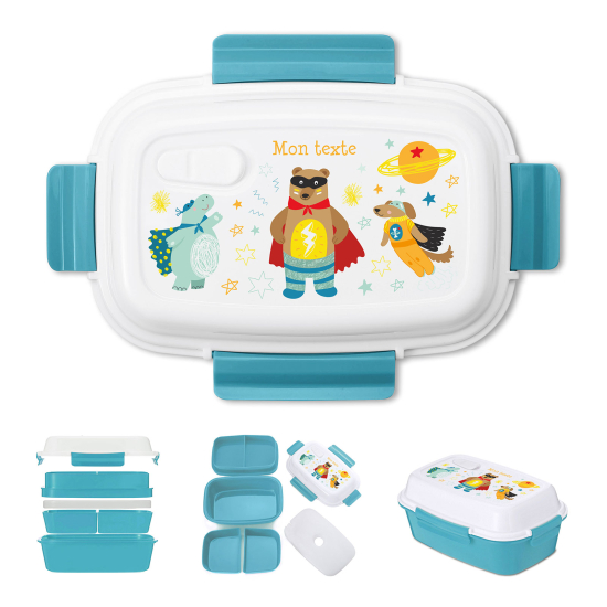 Lunch Box Personalizzata per Bambini - Orso supereroe