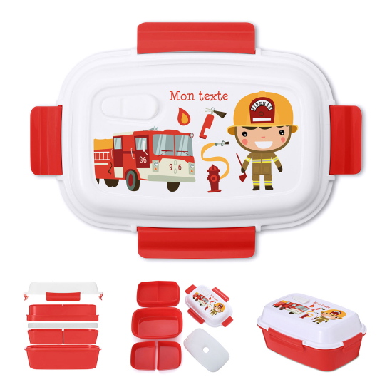 Lunch Box Personalizzata per Bambini - Vigili del fuoco