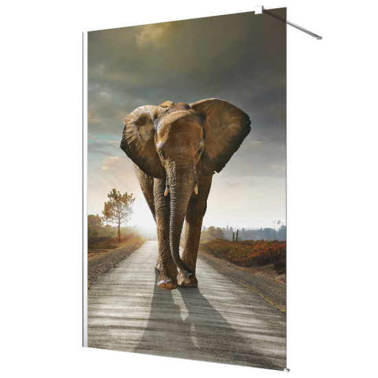 Pellicola sabbiato per Pareti Doccia - Elefante