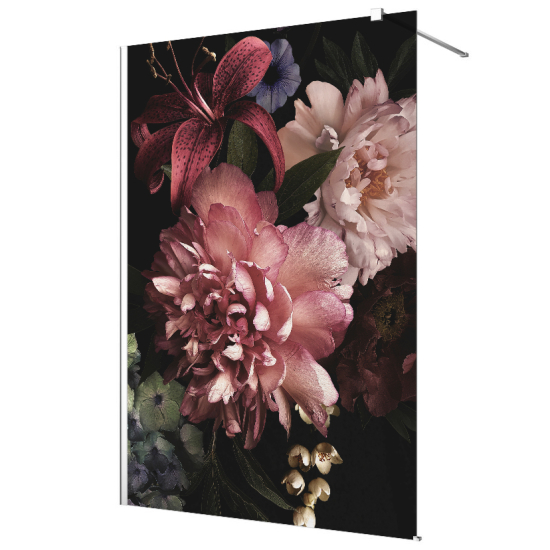 Pellicola sabbiato per Pareti Doccia - Fiori