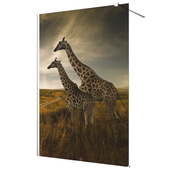 Pellicola sabbiato per Pareti Doccia - Giraffe