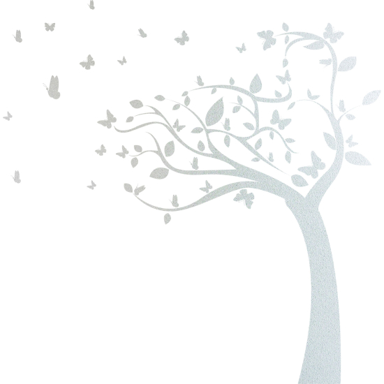 Pellicole Effetto sabbiato - Albero Farfalle