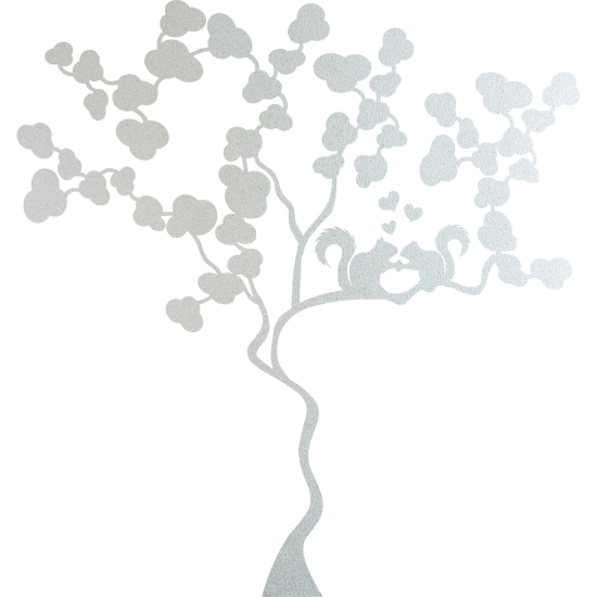 Pellicole Effetto sabbiato - Albero Scoiattoli