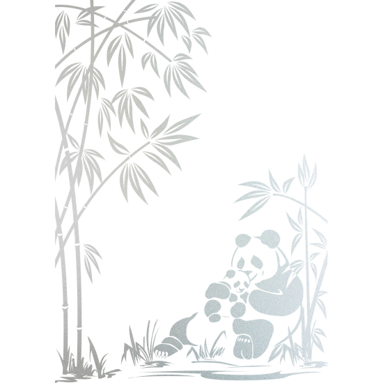 Pellicole Effetto sabbiato - Bambù Panda