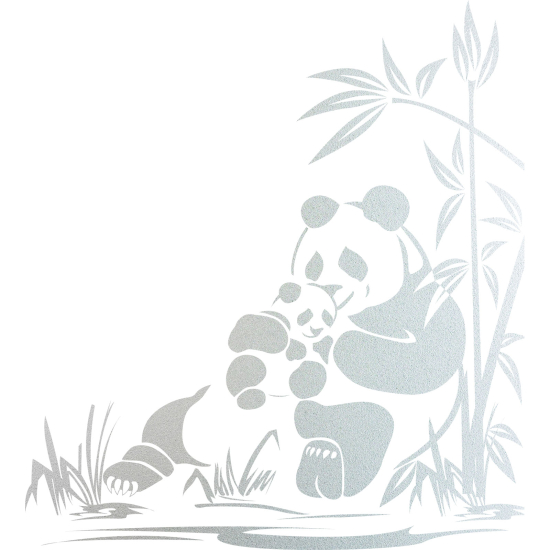Pellicole Effetto sabbiato - Bambù Panda