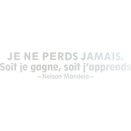 Pellicole Effetto sabbiato - Citazione Nelson Mandela