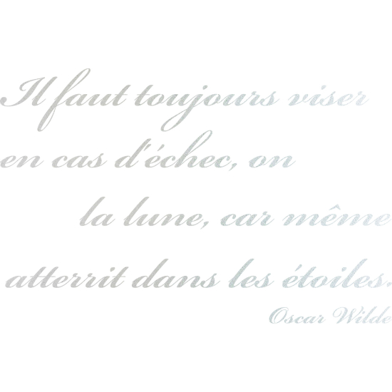 Pellicole Effetto sabbiato - Citazione Oscar Wilde