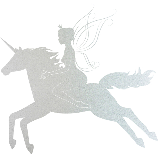 Pellicole Effetto sabbiato - Fata Unicorno