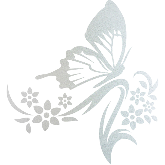Pellicole Effetto sabbiato - Fiori Farfalla