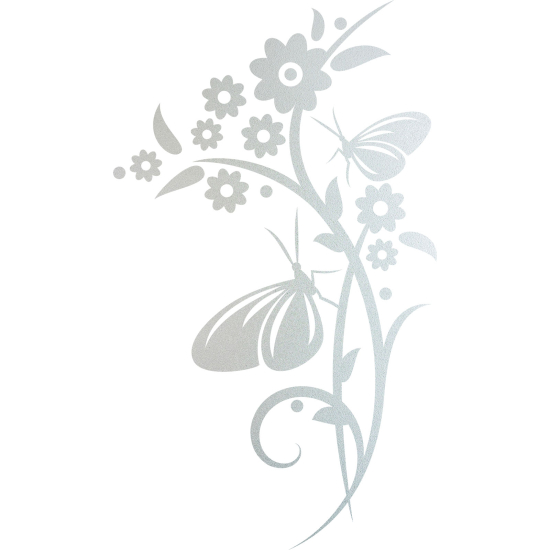 Pellicole Effetto sabbiato - Fiori Farfalla