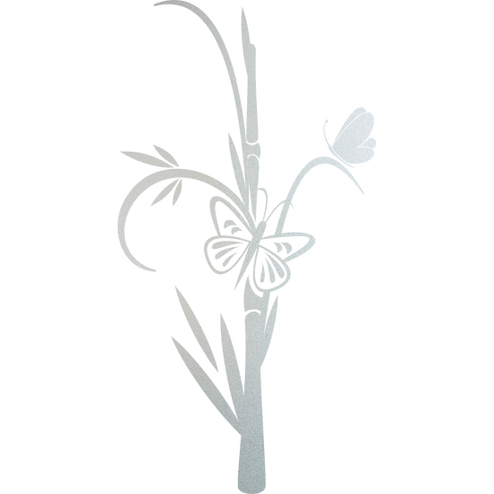 Pellicole Effetto sabbiato - Fiori Farfalle