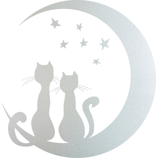 Pellicole Effetto sabbiato - Gatti Luna