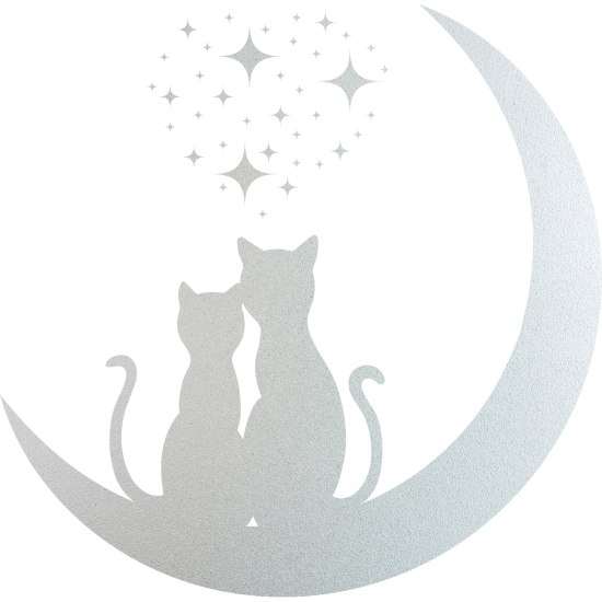 Pellicole Effetto sabbiato - Gatti Luna