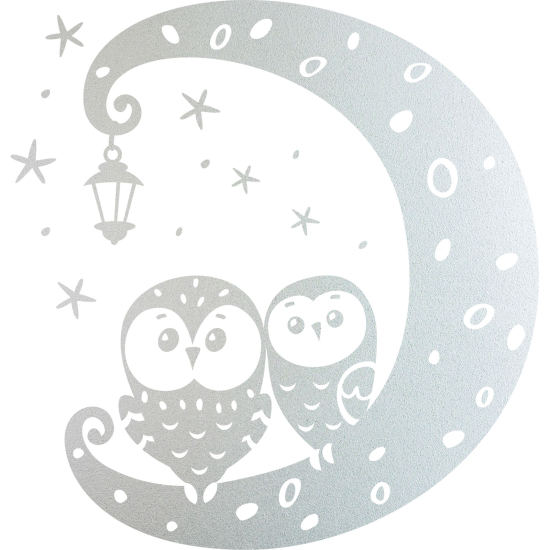 Pellicole Effetto sabbiato - Gufi Luna