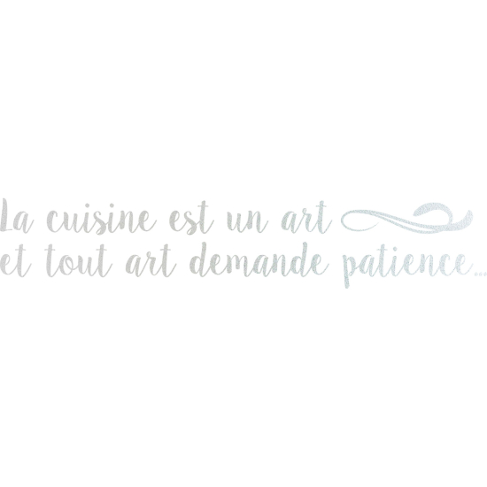 Pellicole Effetto sabbiato - La cucina è un'arte