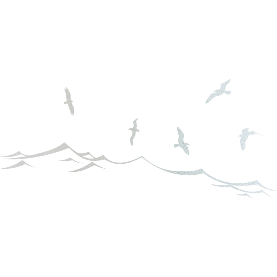Pellicole Effetto sabbiato - Mare Uccelli