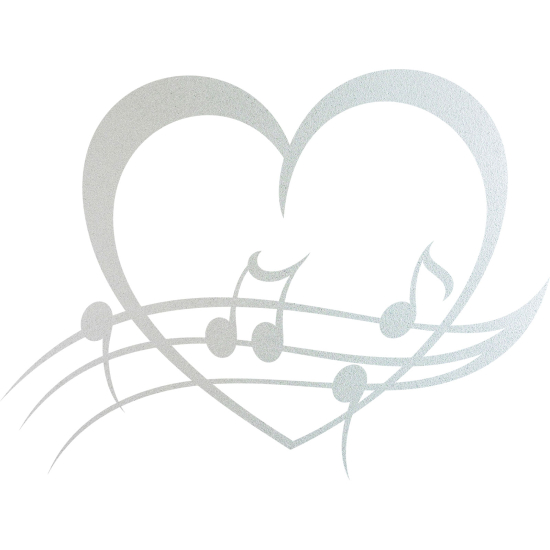 Pellicole Effetto sabbiato - Portata musicale Cuore