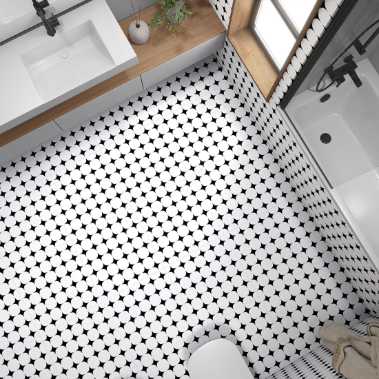 Piastrelle Adesive per Pavimenti - Effetto Mosaico
