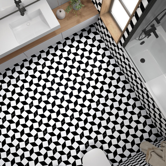 Piastrelle Adesive per Pavimenti - Motivo Geometrico
