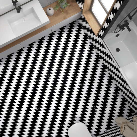Piastrelle Adesive per Pavimenti - Motivo Geometrico