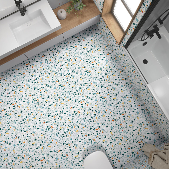 Piastrelle Adesive per Pavimenti - Motivo Terrazzo