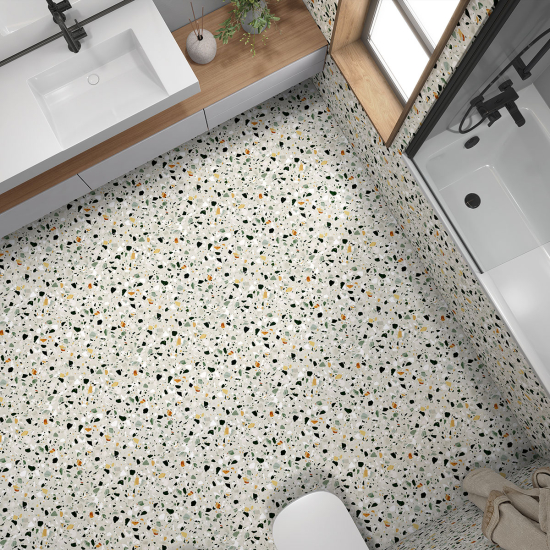 Piastrelle Adesive per Pavimenti - Motivo Terrazzo