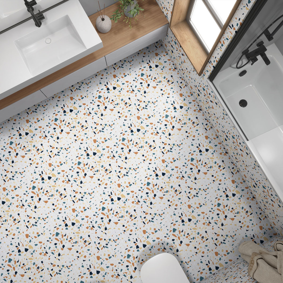 Piastrelle Adesive per Pavimenti - Motivo Terrazzo