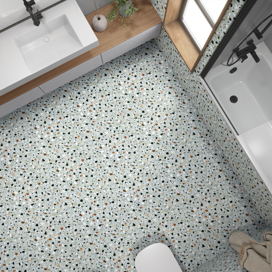 Piastrelle Adesive per Pavimenti - Motivo Terrazzo