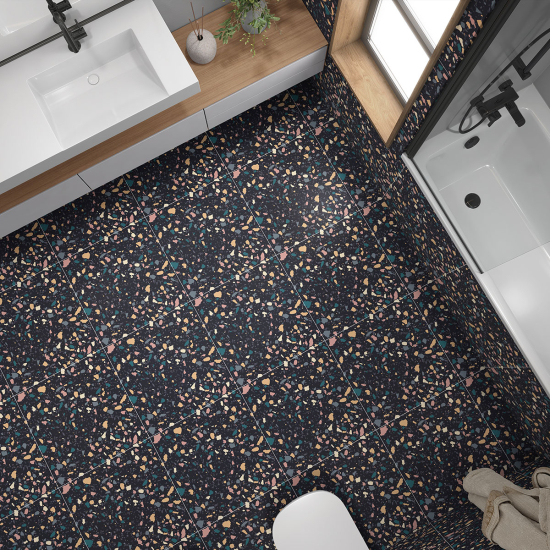 Piastrelle Adesive per Pavimenti - Motivo Terrazzo