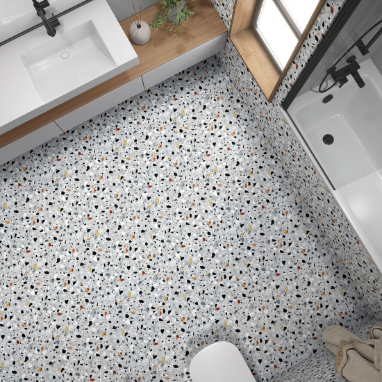 Piastrelle Adesive per Pavimenti - Motivo Terrazzo