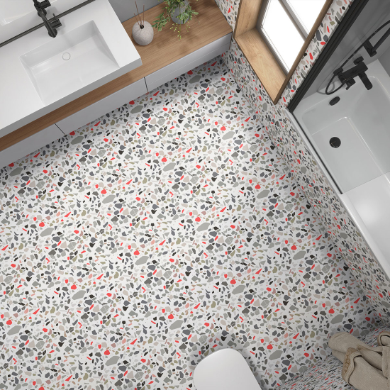 Piastrelle Adesive per Pavimenti - Motivo Terrazzo