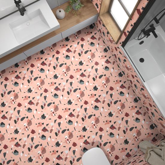 Piastrelle Adesive per Pavimenti - Motivo Terrazzo