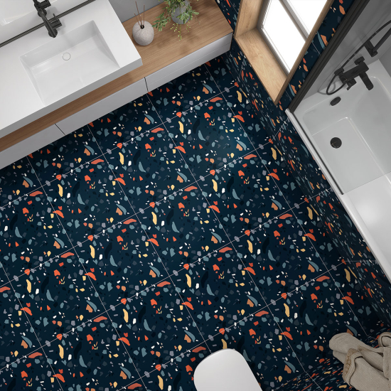 Piastrelle Adesive per Pavimenti - Motivo Terrazzo