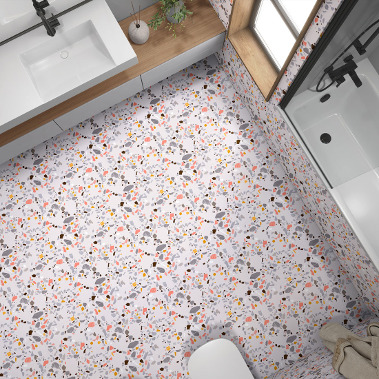 Piastrelle Adesive per Pavimenti - Motivo Terrazzo