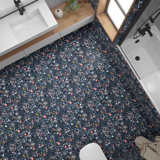 Piastrelle Adesive per Pavimenti - Motivo Terrazzo